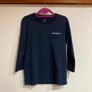 ザノースフェイス(THE NORTH FACE)の美品　ノースフェイス　ロゴ刺繍ロングカットソー(Tシャツ(長袖/七分))