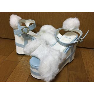 ユメテンボウ(夢展望)の【値下げ】シナモロールファーサンダル サックス(サンダル)