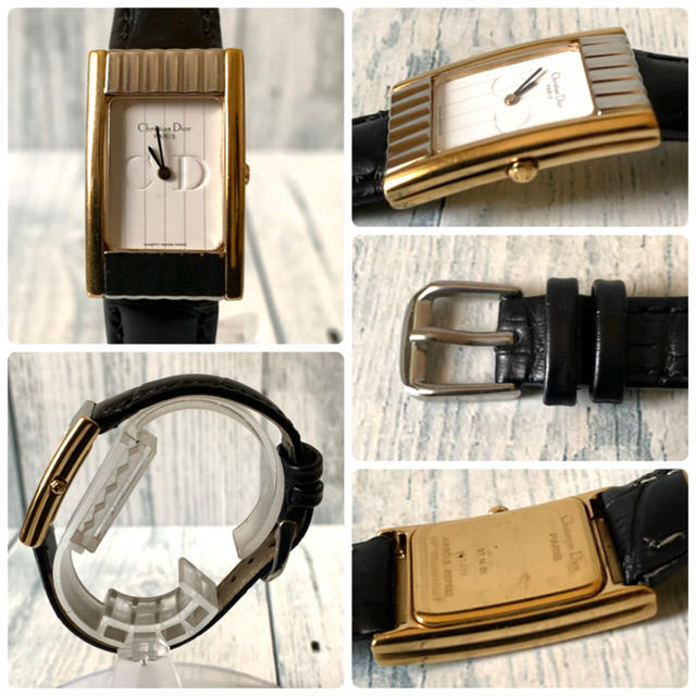 Christian Dior(クリスチャンディオール)の【動作OK】Christian Dior ディオール 腕時計 スクエア コンビ レディースのファッション小物(腕時計)の商品写真