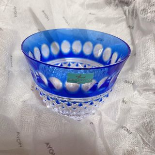 HOYAクリスタル　切子グラス　茶托セット(グラス/カップ)