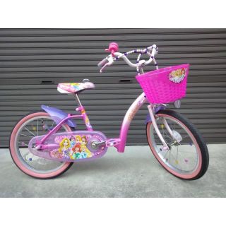 ディズニー(Disney)のディズニー　プリンセス　18インチ　子供用　自転車　【美品】(自転車本体)