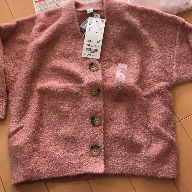 UNIQLO(ユニクロ)のユニクロ カーディガン 100 新品未使用 キッズ/ベビー/マタニティのキッズ服女の子用(90cm~)(カーディガン)の商品写真