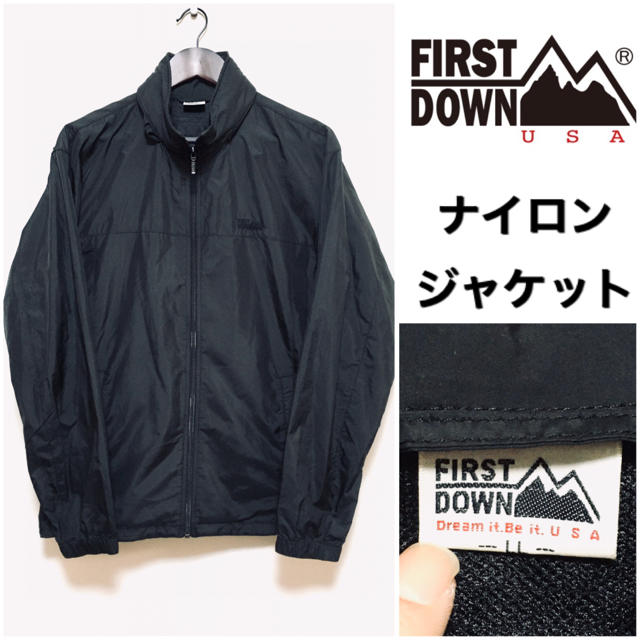 FIRST DOWN☆ナイロンジャケット☆XLサイズ☆ブラック☆の通販 by kazukazi's shop｜ラクマ