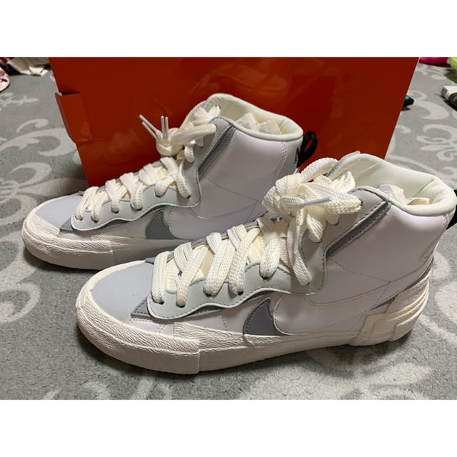 sacai NIKE BLAZER MID WHITE WOLF 27cm