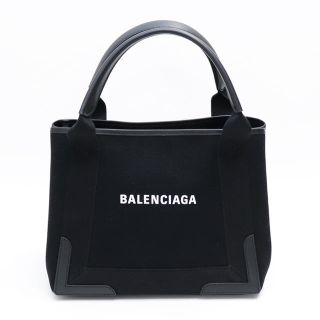 バレンシアガ(Balenciaga)の新品 バレンシアガ ネイビーカバ S トートバッグ キャンバス バッグ ブラック(トートバッグ)