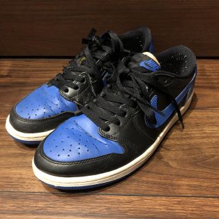 ナイキ(NIKE)のエアジョーダン1 OG LOW ロイヤル 黒青(スニーカー)