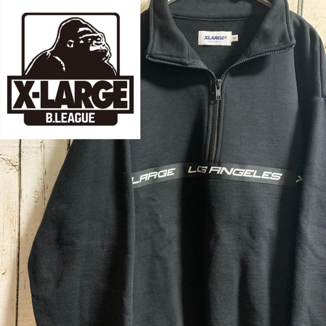 XLARGE - X-LARGE テープ ロゴ ハーフジップ スウェットの通販 by 中古市場p's shop｜エクストララージならラクマ