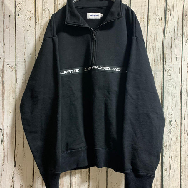 XLARGE - X-LARGE テープ ロゴ ハーフジップ スウェットの通販 by 中古市場p's shop｜エクストララージならラクマ