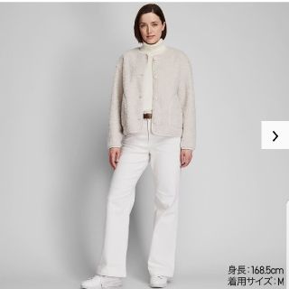 ユニクロ(UNIQLO)のUNIQLO ボアフリースクルーネックカーディガン(カーディガン)