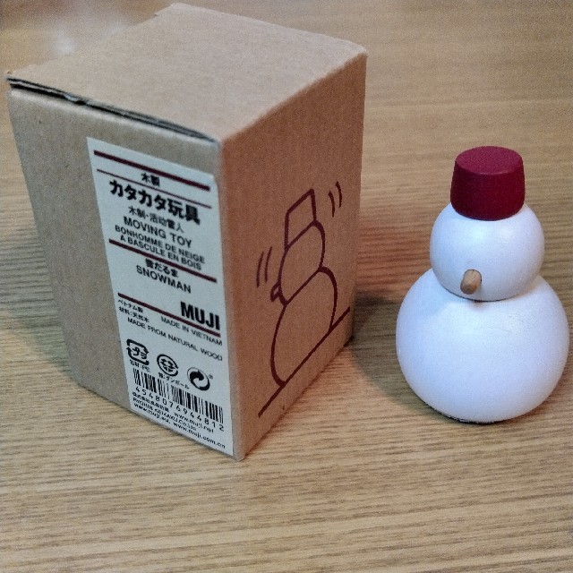 MUJI (無印良品)(ムジルシリョウヒン)の無印良品 木製 カタカタ 玩具 
雪だるま SNOW MAN キッズ/ベビー/マタニティのおもちゃ(手押し車/カタカタ)の商品写真