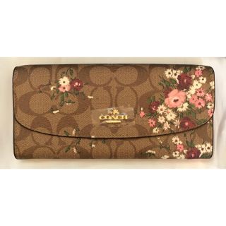 コーチ(COACH)の【新品正規品】コーチ COACH  シグネチャー＆花柄 長財布　F29395(財布)