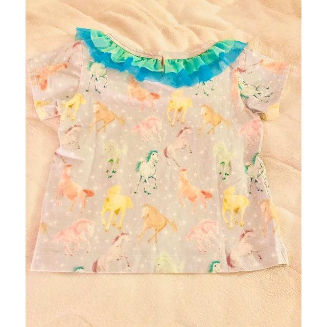 fafa(フェフェ)の【専用】fafaネコ柄トップス 140cm キッズ/ベビー/マタニティのキッズ服女の子用(90cm~)(Tシャツ/カットソー)の商品写真