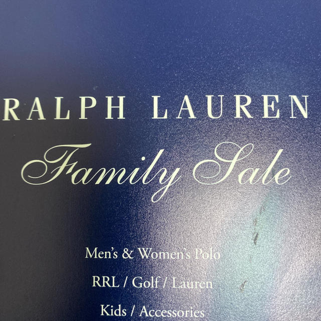 Ralph Lauren(ラルフローレン)のラルフローレン  ファミリーセール チケットの優待券/割引券(ショッピング)の商品写真