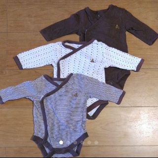 ベビーギャップ(babyGAP)のbaby GAP ロンパース　３枚セット　60(肌着/下着)