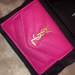 サンローラン　赤　レア　財布　ミニ　YSL