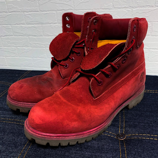 Timberland(ティンバーランド)のTimberland レッド　ブーツ　ハイカット メンズの靴/シューズ(ブーツ)の商品写真