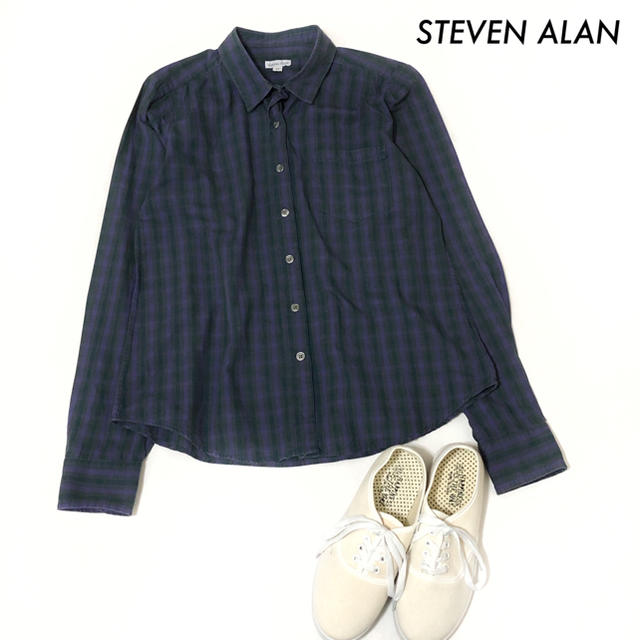 steven alan(スティーブンアラン)のSTEVEN ALAN スティーブンアラン★チェック柄 長袖シャツ レディース  レディースのトップス(シャツ/ブラウス(長袖/七分))の商品写真