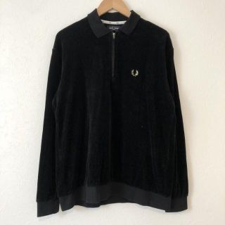 フレッドペリー(FRED PERRY)のフレッドペリー ポロシャツ 長袖 L ベロア　ハーフジップ(ポロシャツ)