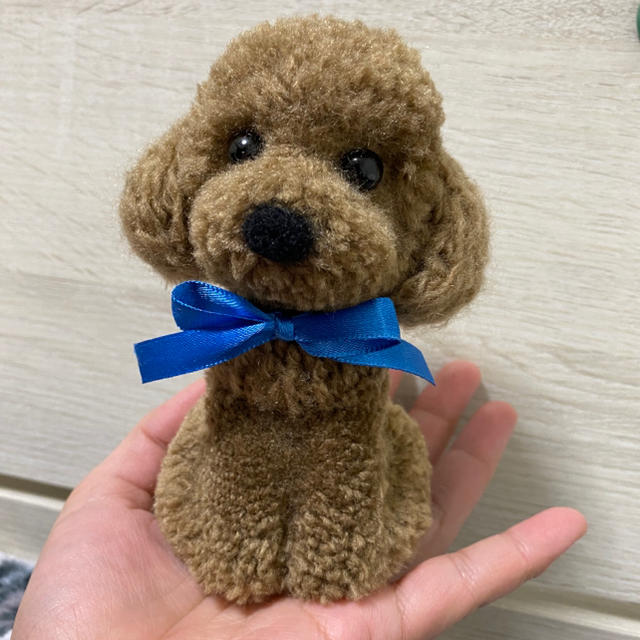 動物ぽんぽん　トイプードル　くすんだキャメル ハンドメイドのハンドメイド その他(その他)の商品写真