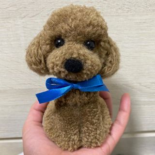 動物ぽんぽん　トイプードル　くすんだキャメル(その他)