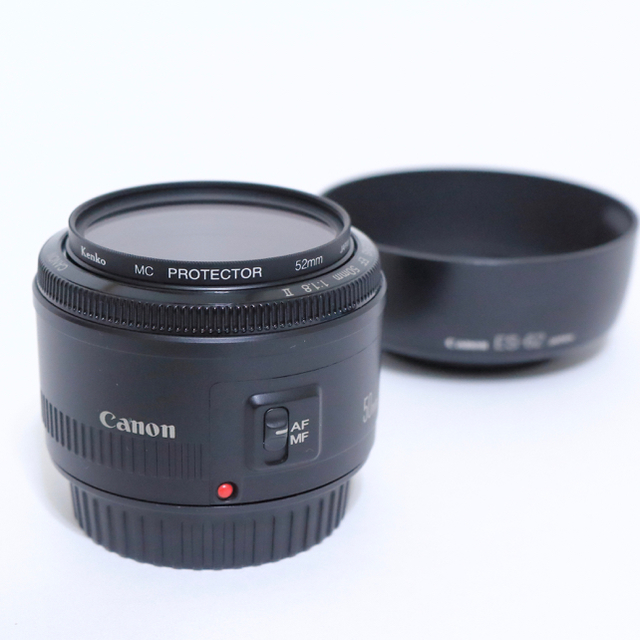 Canon EF 50mm F1.8 Ⅱ ii 単焦点レンズ フード フィルター - レンズ