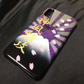 紫 ラップ塗装 富士日章 iPhone カバー ケース カスタムペイント 塗装