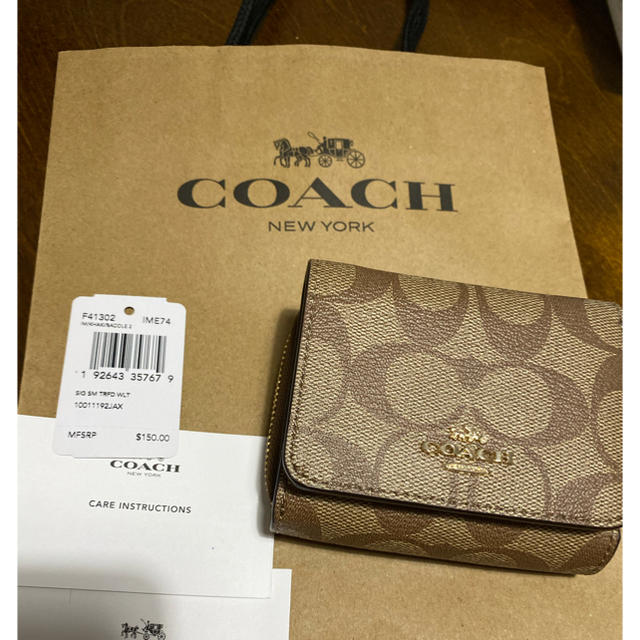 値下げしました！コーチ　Coach 三つ折り財布　新品