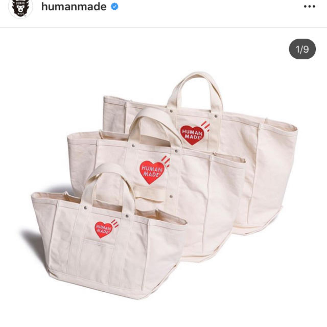 human made トートバッグ　M