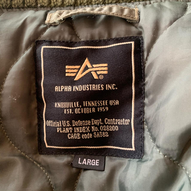 ALPHA INDUSTRIES(アルファインダストリーズ)の【最終値下】アルファ フードリブジャケット（L） メンズのジャケット/アウター(ミリタリージャケット)の商品写真