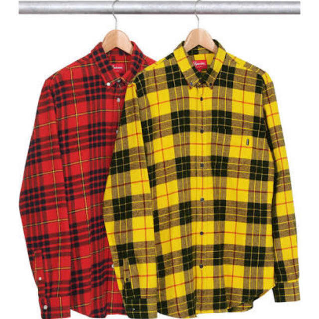 Supreme 13AW TartanFlannel Shirt 黄色　イエロー