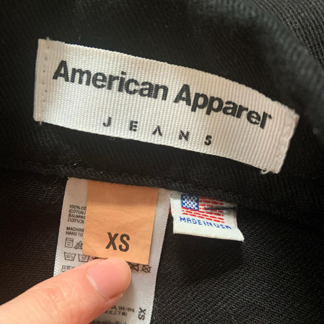 American Apparel(アメリカンアパレル)のAmerican Apparel デニムジャケット 黒 レディースのジャケット/アウター(Gジャン/デニムジャケット)の商品写真