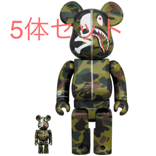 MEDICOM TOY(メディコムトイ)のbe@rbrick bape mastermind 100% 400% 5体 エンタメ/ホビーのおもちゃ/ぬいぐるみ(キャラクターグッズ)の商品写真