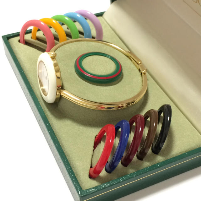 2.美品 グッチ GUCCI 時計 チェンジベゼル-
