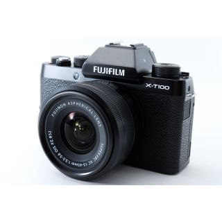 フジフイルム(富士フイルム)の★4K動画も撮れる♪Wi-Fi搭載★FUJIFILM X-T100 ブラック(ミラーレス一眼)