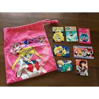 セーラームーン(セーラームーン)の美少女戦士セーラームーン　カード ・巾着　諸々セット　当時品(カード)