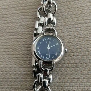 エル(ELLE)の腕時計　エル　ELLE 　シルバー　紺　ネイビー　女性用　レディース(腕時計)