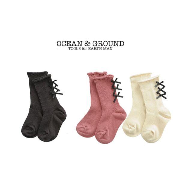 OCEAN＆GROUNDオーシャンアンドグラウンド　靴下　3足　19～21 キッズ/ベビー/マタニティのこども用ファッション小物(靴下/タイツ)の商品写真