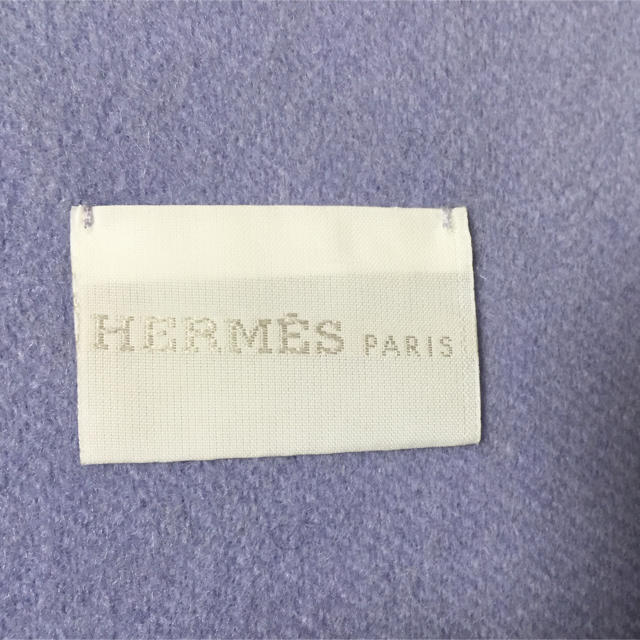 Hermes(エルメス)のHERMES マフラー エブリン カシミヤ100% 水色×グレー リバーシブル  レディースのファッション小物(マフラー/ショール)の商品写真