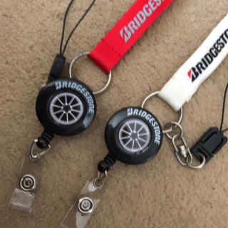 ブリヂストン(BRIDGESTONE)のブリヂストン名札用ストラップ(リール式)2本セット💕今だけプレゼントあり💕(ノベルティグッズ)