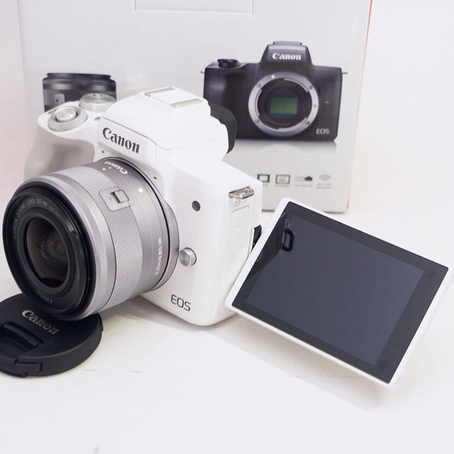 ★新品未使用品★スマホ転送機能付♪キヤノン EOS M10 ホワイト