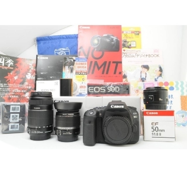 【極上美品★S2000以下】長期保証 EOS 90D 大特価！三脚付！レンズ3本