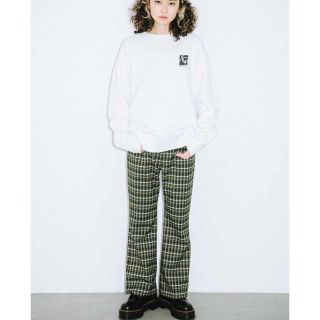 エックスガール(X-girl)のエックスガール CLASSIC COLOR PLAID FLARE PANTS(カジュアルパンツ)