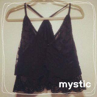 ミスティック(mystic)のmystic レースジレ黒(ベスト/ジレ)