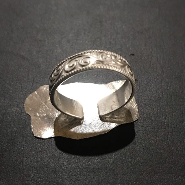 950シルバー トゥーリング ハンドメイド レディース 指輪 ハワイ ハンドメイドのアクセサリー(リング)の商品写真