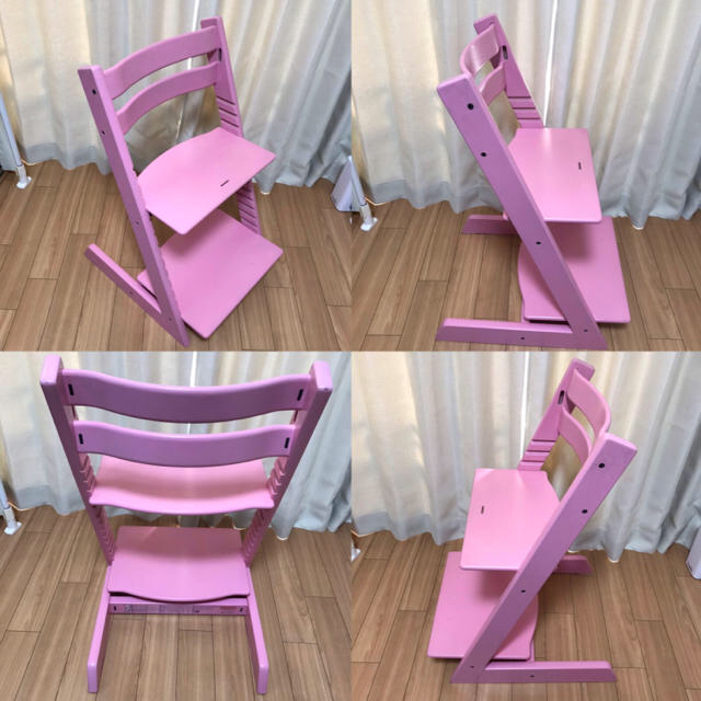 Stokke(ストッケ)のストッケ トリップトラップ ピンク キッズ/ベビー/マタニティの寝具/家具(その他)の商品写真