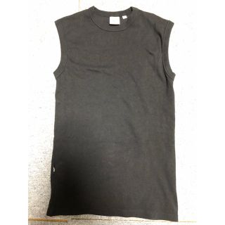 アヴィレックス(AVIREX)のシャツ　袖なし　黒　M(Tシャツ(半袖/袖なし))