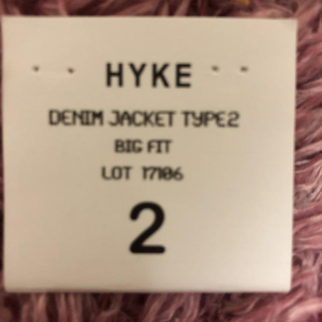 HYKE(ハイク)のHYKE　DENIM JACKET TYPE2(BIG FIT) ハイク レディースのジャケット/アウター(Gジャン/デニムジャケット)の商品写真