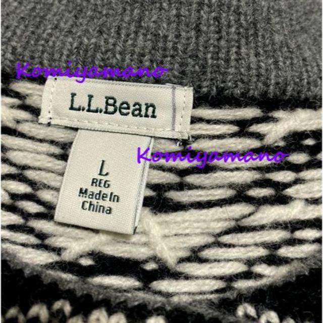 L.L.Bean 100% ウール ノルディック カーディガン セーター 2