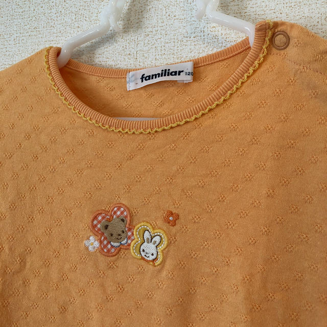 familiar(ファミリア)のfamiliar 長袖シャツ　120 キッズ/ベビー/マタニティのキッズ服女の子用(90cm~)(Tシャツ/カットソー)の商品写真