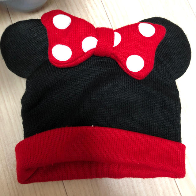 Disney(ディズニー)のミニー ニット帽 レディースの帽子(ニット帽/ビーニー)の商品写真